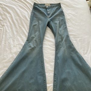 Free People Wide Flare Jeans